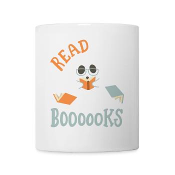 Geist liest Buch Halloween - Tasse - Weiß - Vorne
