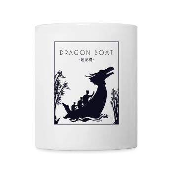 Bateau Dragon Chinois Hanzi Équipe Paddler Tambour - Mug blanc - blanc - Devant