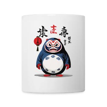 Japonais Daruma Esthétique Yokai Vintage Design - Mug blanc - blanc - Devant