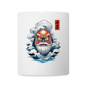 Japanese Daruma Aesthetic Vintage Yokai - Mug - white - Front