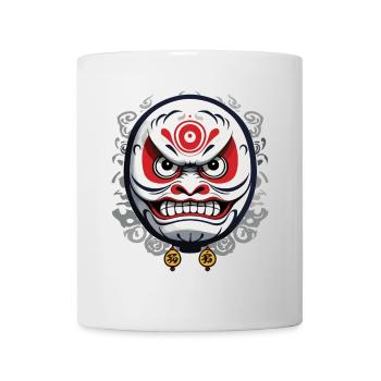Japanese Daruma Aesthetic Vintage Design - Mug - white - Front