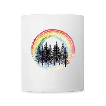 Fir Forest Rainbow Nature Lover - Mug - white - Front