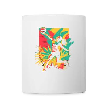 Joueur de volley-ball - Mug blanc - blanc - Devant
