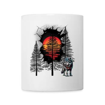Wolf Wölfe mystisch Wald Waldtiere Märchen - Tasse - Weiß - Vorne