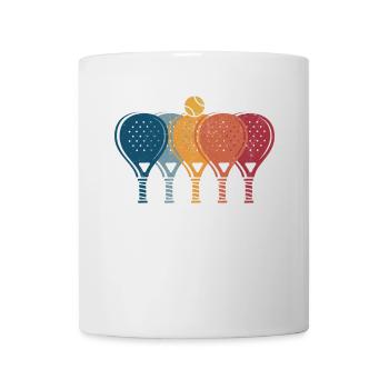 Raquette de padel rétro vintage - Mug blanc - blanc - Devant