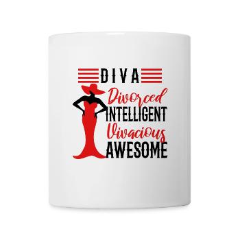 Divorce Diva - Mug blanc - blanc - Devant
