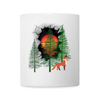 Forest Dwellers Fox Foxes Sunset Fairy Tale - Mug - white - Front