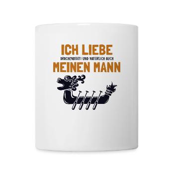 Ich liebe meinen Mann Drachenboot Team Paddler - Mug - white - Front
