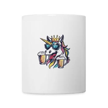 Einhorn Bier Lustig - Tasse - Weiß - Vorne