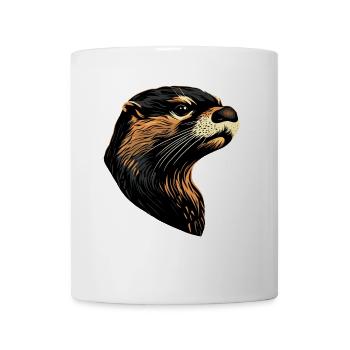 Loutre Loutre de mer Loutre Loutre Martre amour Loutre mignonne - Mug blanc - blanc - Devant