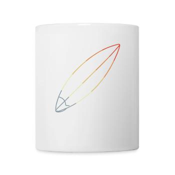 Surfbrett - Tasse - Weiß - Vorne