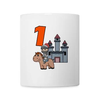 1 an - inscription à l’école - motif chevalier - Mug blanc - blanc - Devant