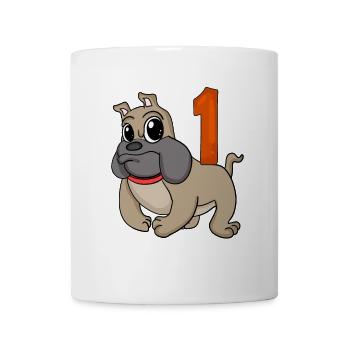 1 an - Inscription à l’école - Motif chien - Mug blanc - blanc - Devant
