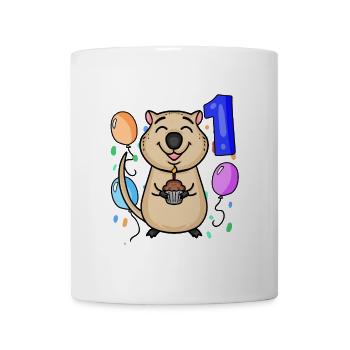 1 an - Inscription à l’école - Motif Quokka - Mug blanc - blanc - Devant