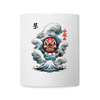 Japanischer Daruma Aesthetic Yokai Design - Tasse - Weiß - Vorne
