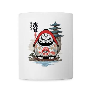 Daruma Japonais Esthétique Yokai Vintage - Mug blanc - blanc - Devant