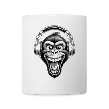 T-shirt Chimpanzé souriant de la culture pop - Mug blanc - blanc - Devant