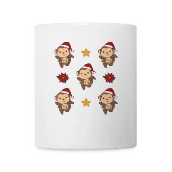 Monkey Christmas Winter Animals Monkey - Mug - white - Front