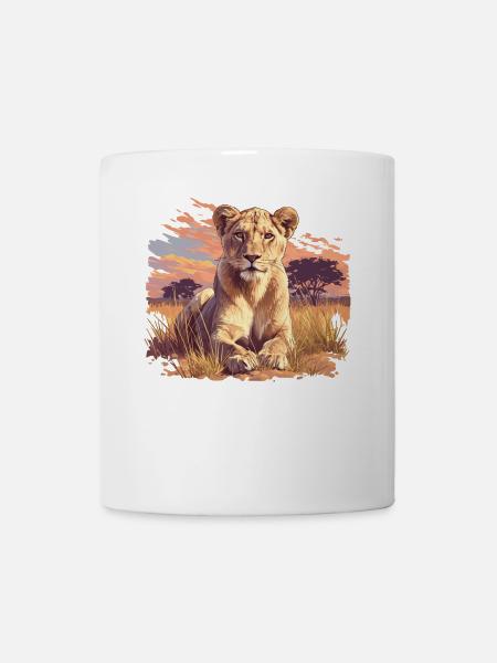 Lioness Lionesses Lioness - Mug - white