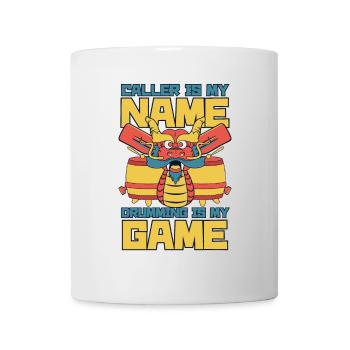 Caller est mon nom, la batterie est mon amour de l’équipe de jeu - Mug blanc - blanc - Devant