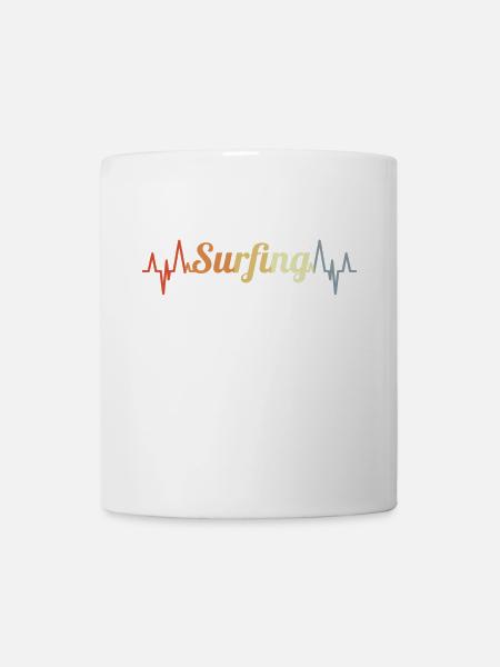 Surfen Kardiogramm - Tasse - Weiß