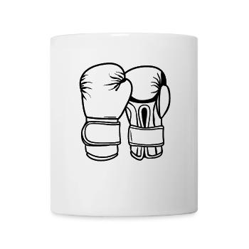 Boxhandschuhe Zeichnung - Tasse - Weiß - Vorne
