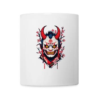 Oni Démone Masque Samouraï Japonais - Mug blanc - blanc - Devant