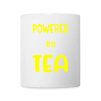 Tea Lover Tea Drinker Quotes Powered By Tea - Tasse - Weiß - Vorne