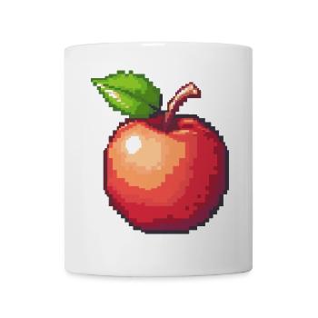 Apple Pixel Icon - Mug - white - Front
