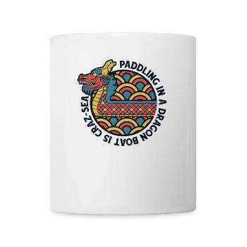 Pagayer dans un bateau-dragon est l’amour de l’équipe Crazsea - Mug blanc - blanc - Devant