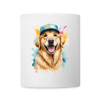 Golden Retriever Snapback Cap Chien Design Print - Mug blanc - blanc - Devant