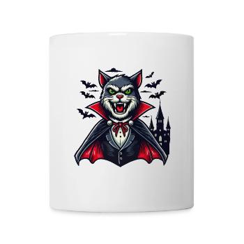 Vampire Cat Cute Halloween Cat - Mug - white - Front