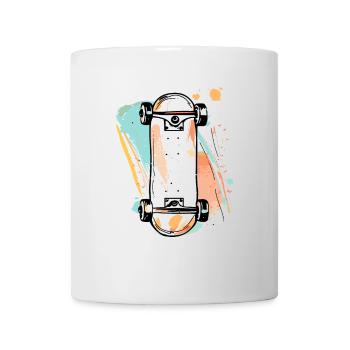 Skateboard Street Art - Mug blanc - blanc - Devant