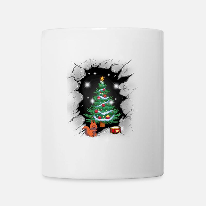 Tannenbaum Eichhörnchen Christmas Weihnachten Xmas - Tasse - Weiß