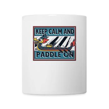 Restez calme et pagayez sur l’équipe de batteurs de pagayeurs - Mug blanc - blanc - Devant