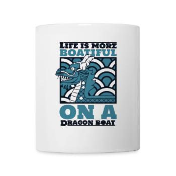 Life Is More Boatiful On A Dragon Boat Drummer - Mug - white - Front