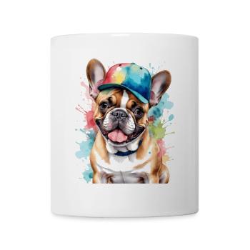 French Bulldog Snapback Cap Frenchie Dog - Mug - white - Front