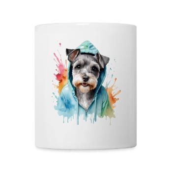 Zwergschnauzer Hoodie Hund Lustig Tier Print - Tasse - Weiß - Vorne