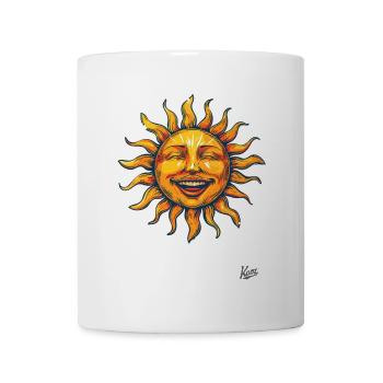 Vintage Retro Sonne - Tasse - Weiß - Vorne