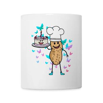 Baker Peanut Birthday Chef pâtissier - Mug blanc - blanc - Devant