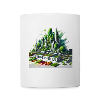 Futuriste City Garden Design Veggie Gift - Mug blanc - blanc - Devant