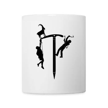 Kletterer am Seil Silhouette - Tasse - Weiß - Vorne