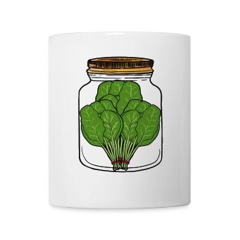Gardening Garden Spinach Vegetables Mason Jar Cook - Mug - white - Front