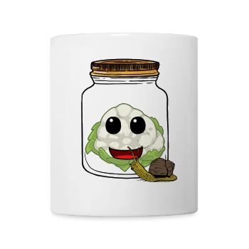 Kohl Blumenkohl Einweckglas Gärtnern Garten Gemüse - Tasse - Weiß - Vorne