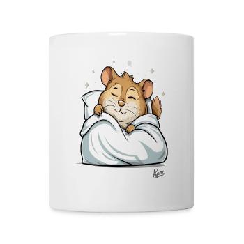 Small, cute, sleeping hamster - Mug - white - Front