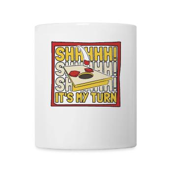 Psst, ich bin dran Spielbretter Sitzsack - Tasse - Weiß - Vorne