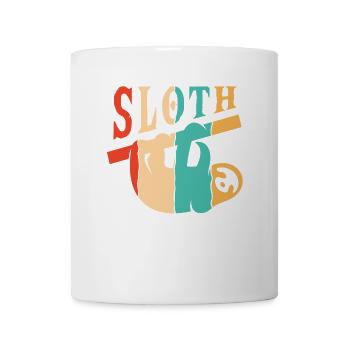 Retro Sloth Pilosa Folivora Brown-Throated Lover - Mug - white - Front