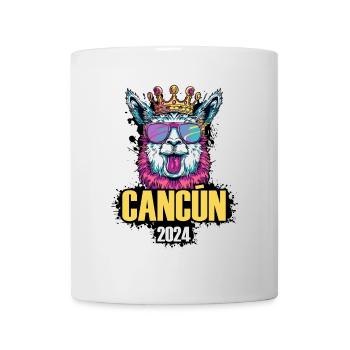 Cancun 2024 Vacances de fête de l’alpaga - Mug blanc - blanc - Devant