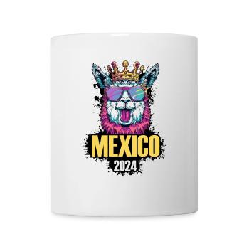 Mexique 2024 Vacances de fête de l’alpaga - Mug blanc - blanc - Devant