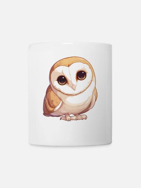 Barn Owl Schleiereulen Schleiereule - Tasse - Weiß